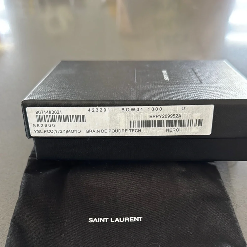 Saint Laurent NWT Cream Card Holder Wallet with Dust Bag & Box(full inclusion)